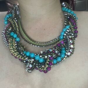 Chunky beaded Stella and Dot retired statement necklace